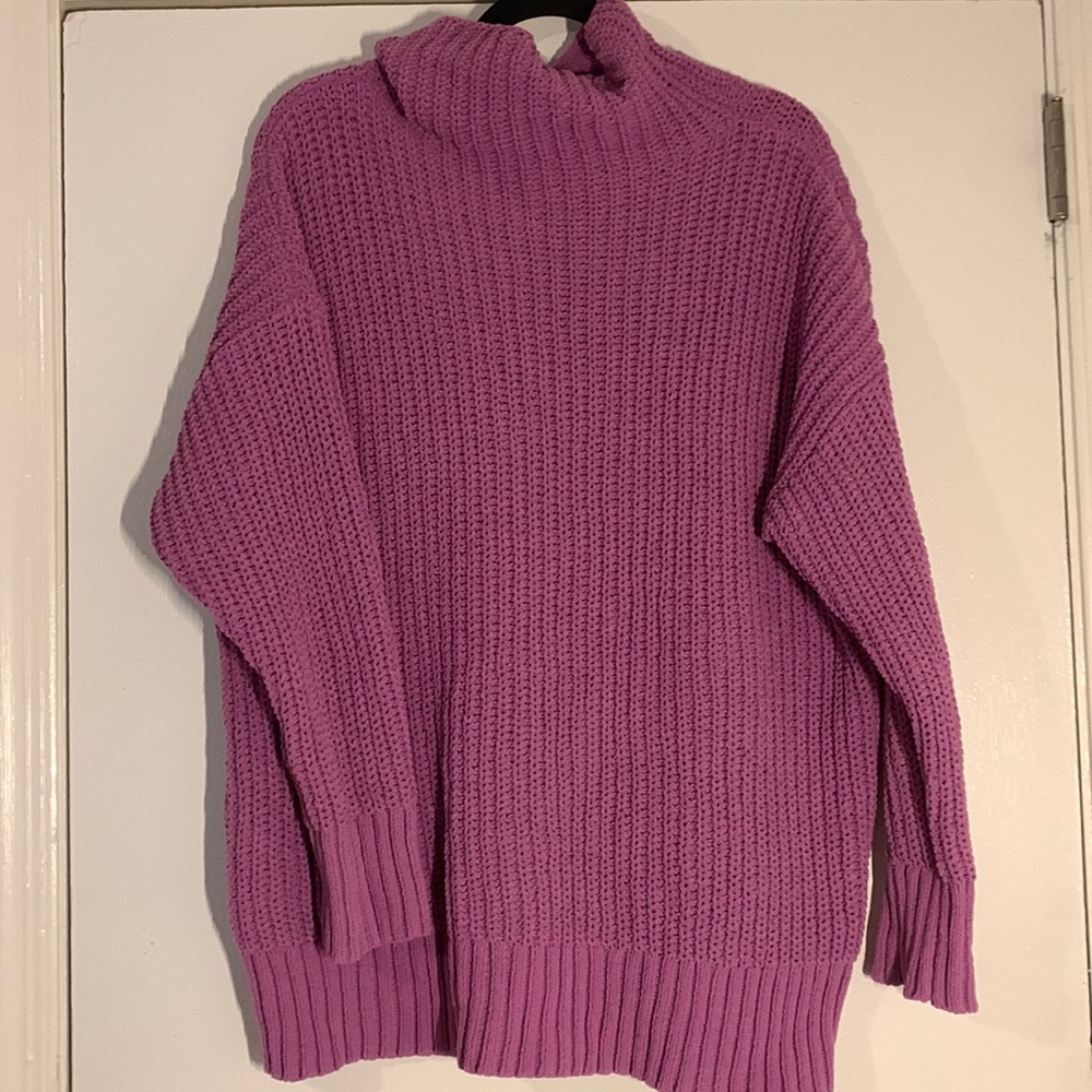 Aerie Oversized Chenille Mock Neck Sweater